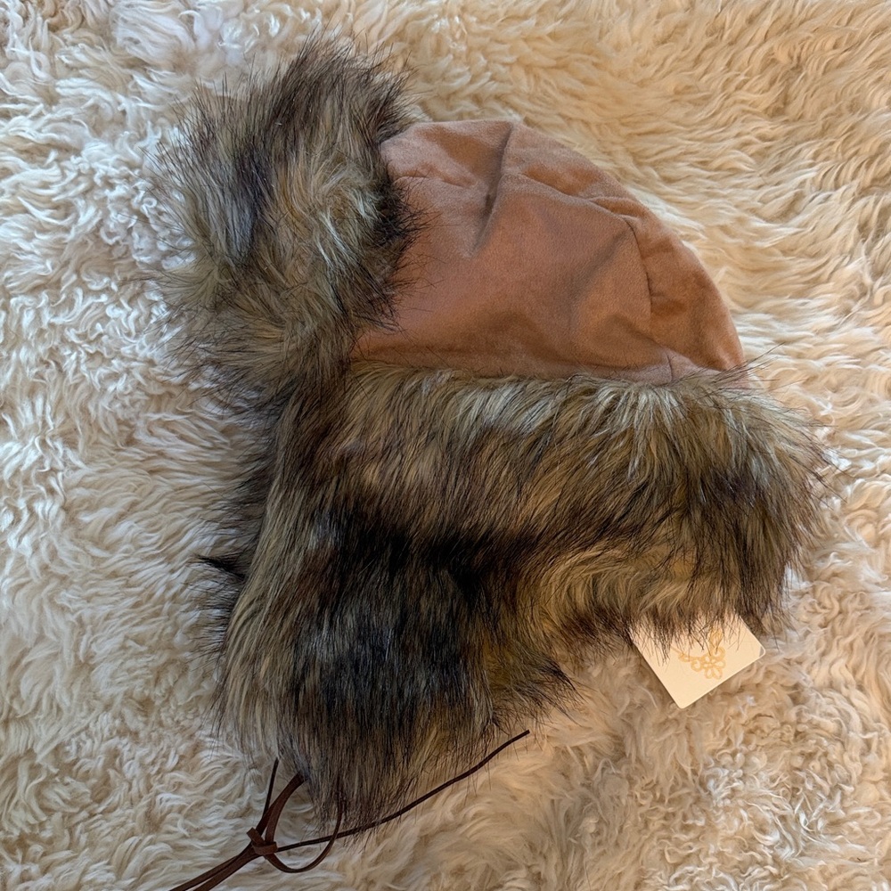 Mia Hoy Faux Fur Trapper Hat